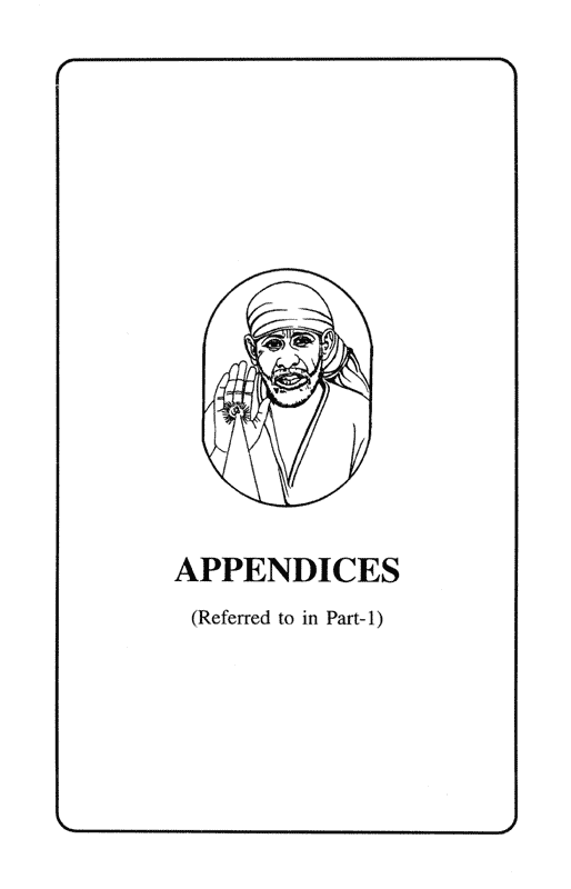 Appendices (Referred to in Part I)